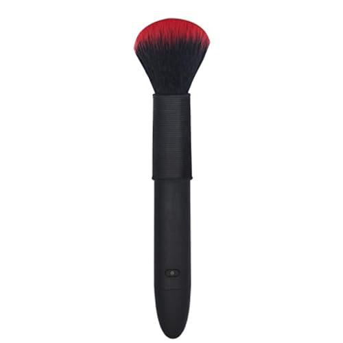 Cepillo de maquillaje eléctrico con vibración negra - 10 engranajes USB recargable base y corrector herramienta