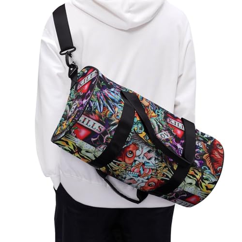 Sac week-end crâne sirène compact 45cm pour ne plus manquer de place en voyage - 6