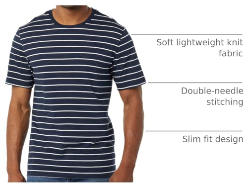Image of Amazon Essentials Men's Slim-Fit Crewneck Short Sleeve Cotton T-Shirts