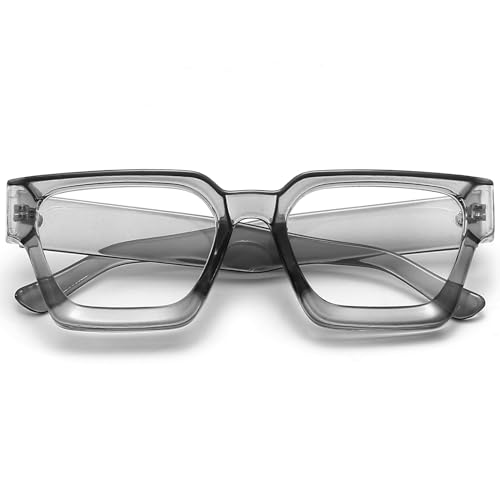AIEYEZO Square Thick Frame Glasses Men Fashion Blue Light