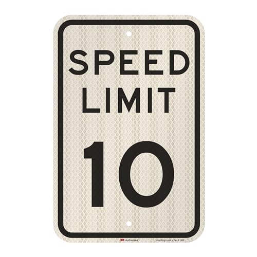 SmartSign - T1-1010-HI_12x18 Speed Limit 10 MPH Sign by | 12 x 18 3M High Intensity Grade Reflective Aluminum