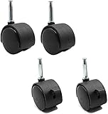 2 En Rueda giratoria de Ruedas, 4 Piezas, Nylon Frenos Casto