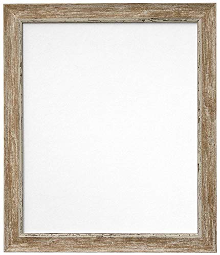 Frames by Post Nordischer, brauner Bilderrahmen mit altaussehender Patina, bestehend aus Holz und Glas, 25,4 x 20,3 cm – Ansicht 1