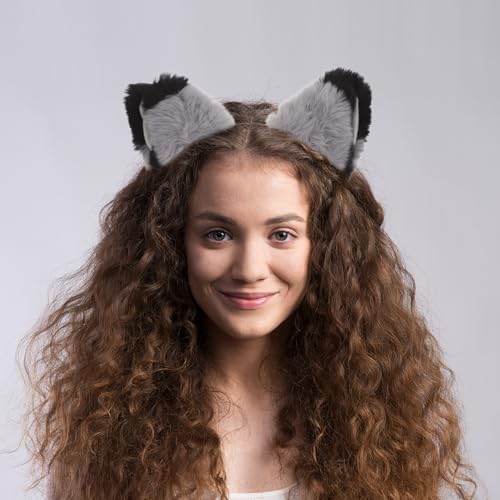 Serre-tête oreilles de renard pour soirée cosplay et défilé carnaval rétro