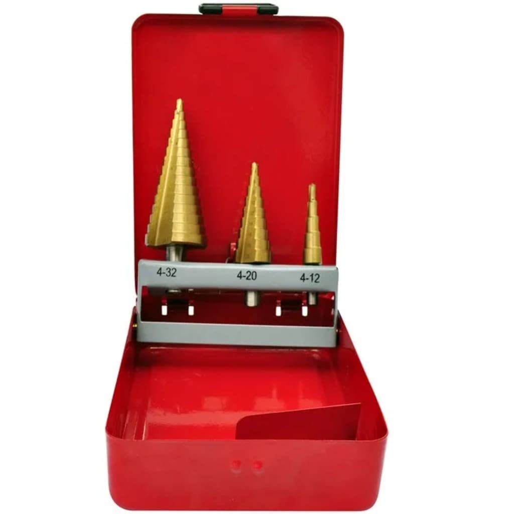 Home & Garden - Juego de brocas escalonadas HSS de 3 piezas para muebles a elegir