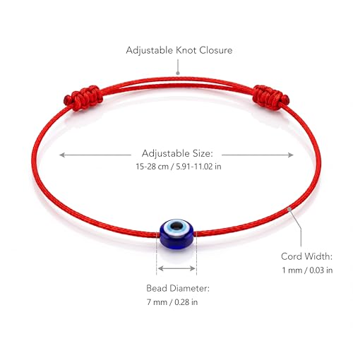 Image of Fesciory Evil Eye Bracelets for Women, Adjustable Amulet Red String Jewelry