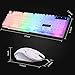 CHONCHOW RGB Gaming Keyboard and Mouse Combo, USB Wired Light Up, Rainbow LED Backlit Set for Computer Windows PC PS4 Xbox Laptop iMac Resberry Pi