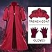 Wolancy Devil Cry 5 Cosplay Dante Costume Anime DMC Red Retro Trench Coat Jacket Gloves Outfit Demon Suit for Mens (red, X-Large)