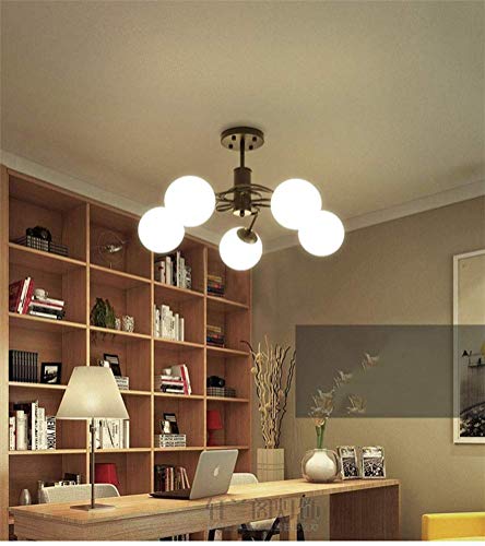 Chandelier LED chambre salon éclairage vintage E27 en fer