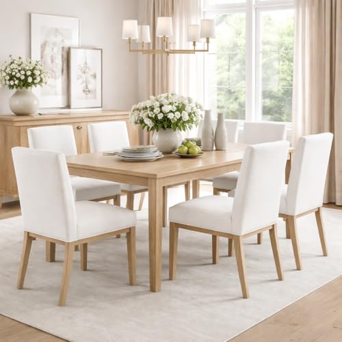 Image of HomePop Kolbe Dining Chair - Stain-Resistant Woven Fabric, 19.5 inch Seat Height (Single Pack)