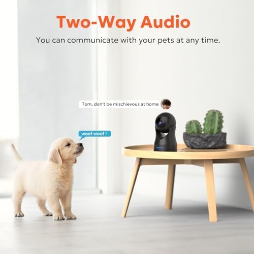 Miniatura 6 de owltron Cámara de seguridad para interiores, 360 cámaras caseras panorámicasinclinables con detección de movimiento, cámara para mascotas con