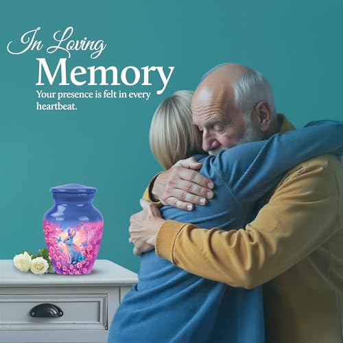 Image of Rabbit Urn - Miniature Urn for Human Ashes - 3 Inch - Pack of 1 - Burial Decorative for Mom & Dad - Keepsakes Urns for Ashes - Memorial Urns for Male & Female