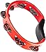 Meinl Percussion Hand Held Tambourine with Stainless Steel Jingles, Single Row-NOT Made in China-Red, Guiro Playing Surface, 2-Year Warranty, (HTR)