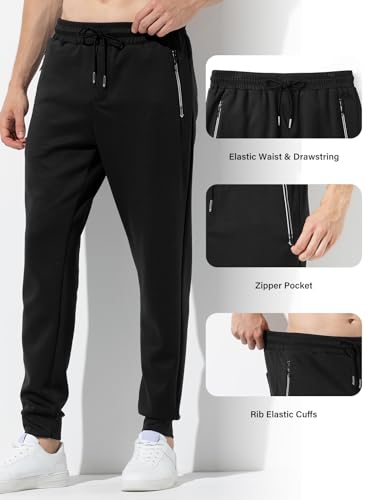 Casey Kevin Men's Joggers with Zipper Pockets Athletic Training Casual Sweatpants Breathable Soft Pants for Men4