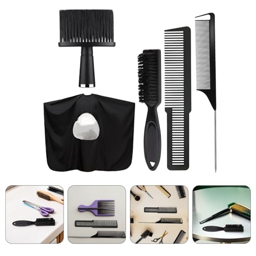 Kit coiffure professionnel 5 pièces avec cape noire et peignes - 7