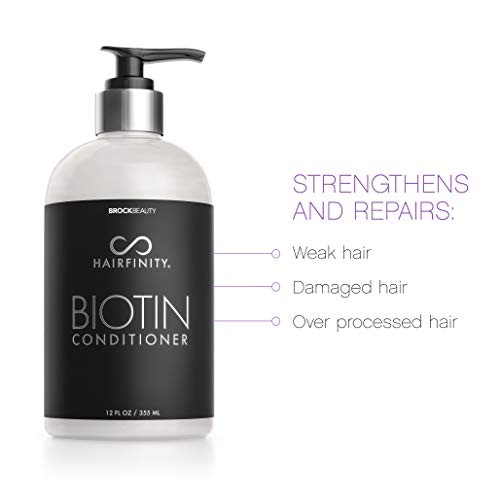 Hairfinity Biotin Conditioner - Sulfate And Silicone Free - Best For Damaged, Dry, Curly Or Frizzy Hair - Thickening For Fine/Thin Hair Safe For Color And Keratin Treated Hair #TOP1