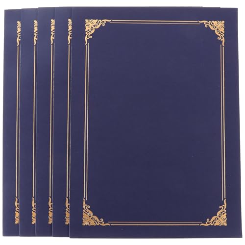 Fundas para certificados de diseño azul para evitar arrugas en diplomas de premiación pack 10