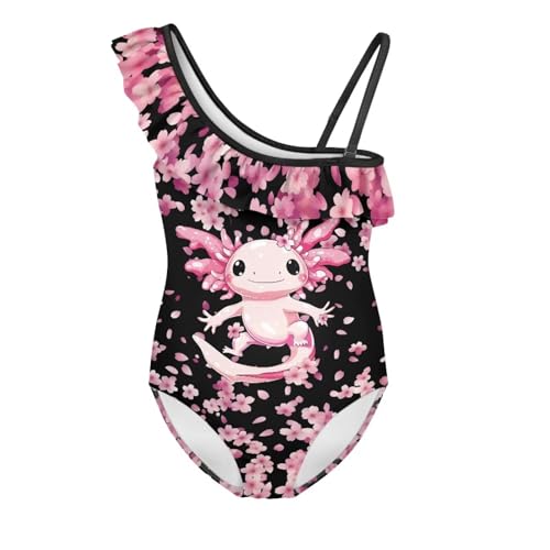 Image of Girls One Piece Swimsuits Size 3-14 Trendy Ruffle Bathing Suit Casual Hawaiian Summer Beach Swimwear