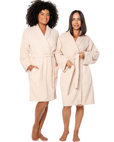 100% Organic Turkish Cotton Bathrobe - Terry Cloth Spa Towel Robe Lightweight Absorbent Shower Robe