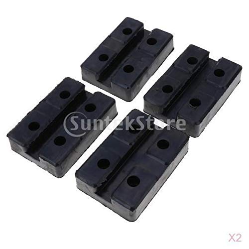 4Pcs Heavy Duty Rubber Car Lift Arm Pads Equipment Kit - Black Square, Non-Slip Car Jack Pads For Safe Lifting, Fits Most Vehicles And Auto Repair Shops #TOP7