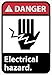 NMC DGA8P, Sign"Danger - Electrical Hazard" (Pack of 50 pcs)