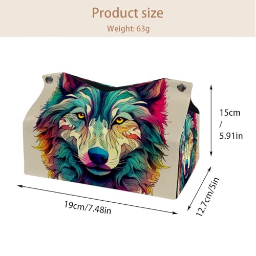 Boîte à mouchoirs loup lot de 2 pour rangements de bureau et salons