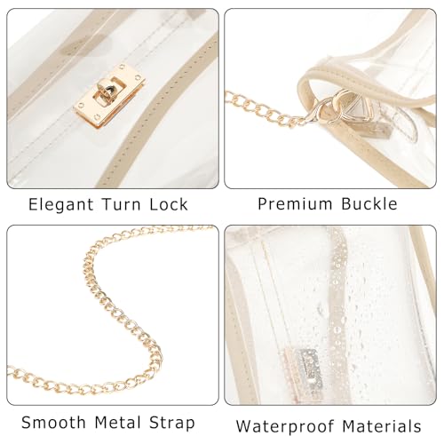 Image of YGR Clear Bag Stadium Event Concert Approved, Transparent Clear Crossbody Purse Shoulder Bag for Women