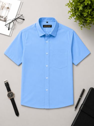Image of Appel Touch Men's Cotton Blend Formal Shirt Half Sleeves