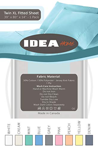 Jersey Knit Xl Size Twin Fitted Sheet, 39" X 80" With 14" Deep Pocket, Non Slip Fitted Bed Sheet Are Ideal For Twin Xl Bed Mattress Or Split King Adjustable Bed, Hypoallergenic, White, Pack Of 1 #TOP6