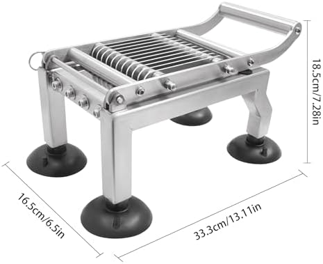 Manual Vegetable Cutter with Suction Cups - Effortlessly Slices Tomatoes, Cucumbers, Onions for Kitchen Use