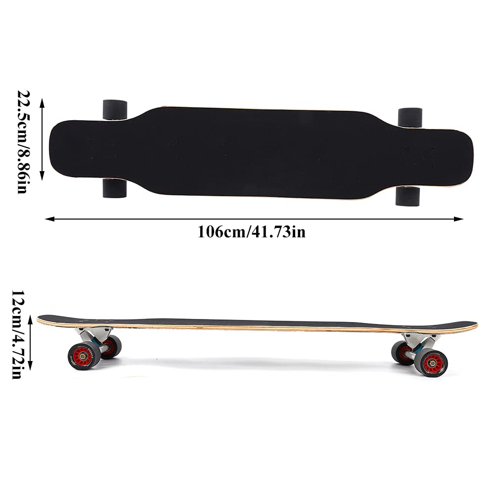 Longboard Profesional de Madera de Arce con Plataforma Antideslizante para Adolescentes y Principiantes, ¡para Las Condiciones de la Carretera!