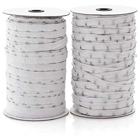 Beyond Trim Hook and Eye - Tape Nickel Fabric Fastener Sewing Crafting DIY White/Silver 10 Yards - AL240A Cover