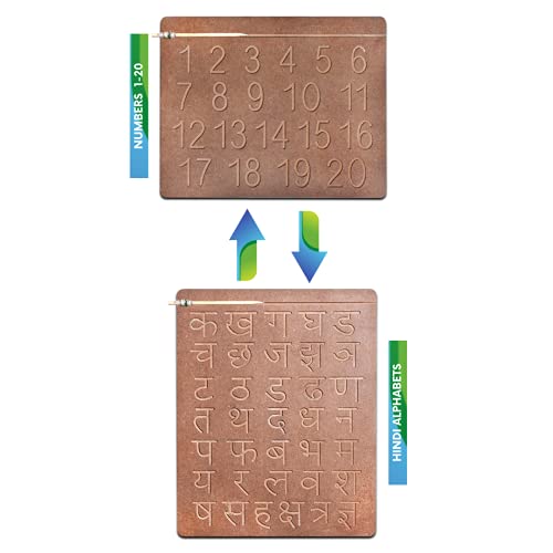 CRYA-Educational-Tracing-Wooden-Board-for-Kids-Handwriting-Counting-and-Learning-Slates-for-Children-Reversible-Set-of-8-English-and-Hindi-Alphabets-ABCD-Numbers-Shape-Pattern-Fruit-Animal