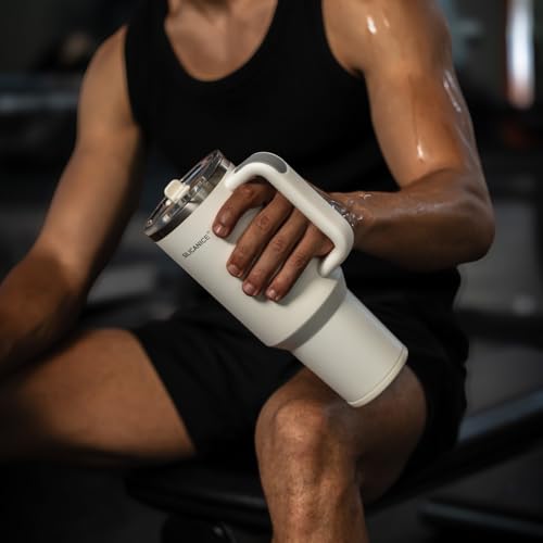 Easy Clean Pro Tumbler - 40 oz Water Bottle with Handle&Quick-Disassemble Flip Straw, Leakproof,Insulated Stainless Steel, Dishwasher Safe, BPA-Free Gifts for Women & Men - Image 3