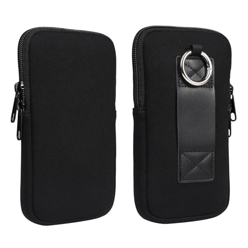 Sacoche de Ceinture pour Téléphone Portable, Sac de Clip Ceinture pour Smartphone Noir, Étui de Ceinture Pochette Téléphone, 6.9