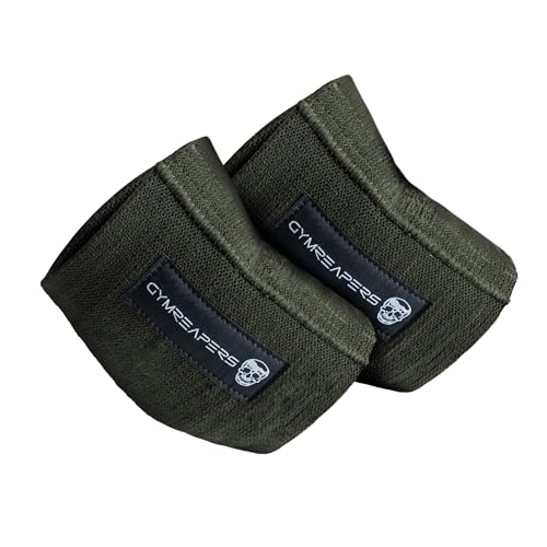 Gymreapers Elbow Compression Cuff for Weightlifting, Powerlifting – Support & Relief for Tendonitis, Stability, Tennis Elbow, Strength Training & Injury Recovery (Green, 13″)