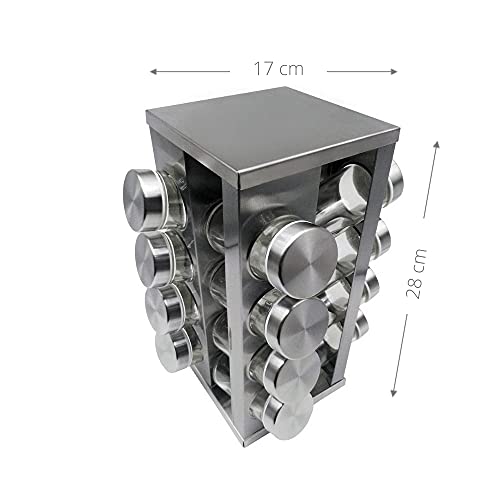 Suporte Porta Temperos 16 Condimentos Mesa Bancada Giratório