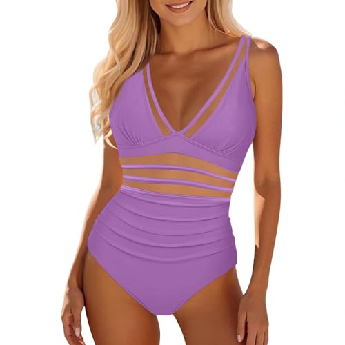 Maillot de bain femme push up rembourré drapé tank swimsuit grande taille XXL sport