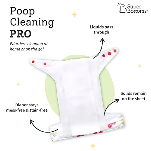 Image of superbottoms Disposable Easy Clean Top Sheets l Diaper Liners l Easy To Dispose l Compatible With Cloth Diaper, Langot & Padded Underwear l Hypoallergenic, Skin-Friendly l Pack of 100