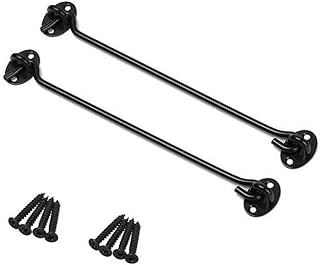 FURLOU Hook and Eye Latch Gate Bolt Gate Hook Lock,Catch Holder,2pcs Gate Swivel Latch for Holding Open Shed Doors,Garden Gates,Cabinet Doors and Windows Latch Latch (Size : 3)