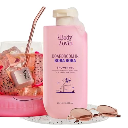 Image of Plum BodyLovin' Boardroom In Bora Bora Shower Gel | Hydrating & Brightening Body Wash | Dragonfruit Extract, Hyaluronic Acid Blend & Rice Water | Sweet Tropical Fragrance | 250 ml