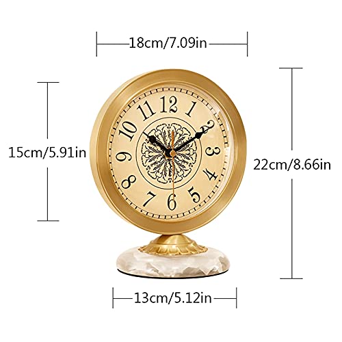 Reloj de mesa de latón puro de 7 pulgadas para salón de lujo 2