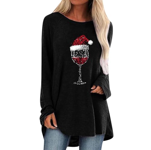 Weihnachtspullover Damen Lang Ugly Christmas Sweater Lange Xmas...