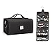 ROYALFAIR Roll Up Makeup Bag, Travel Toiletry Bag for Women with 4 Clear TSA Approved Pouches, Hanging Travel Organizer, Folding Cosmetic Bag for Men and Women (Black)