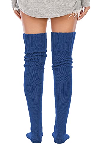 Image of Leoparts Women's Cable Knitted Thigh High Boot Socks Extra Long Winter Stockings Over Knee Leg Warmers