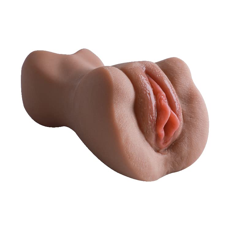 Giocattolo per masturbazione realistico con vulva, vagina tascabile da 16 cm in TPE, giocattolo sessuale per uomini, struttura interna 3D della vagina con labbra