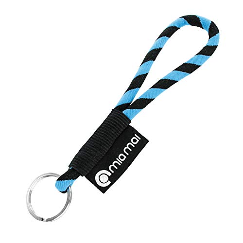 Mia Mai Tubular Lanyard Porte-clés 15 cm, polyester, bleu/noir, 15 cm