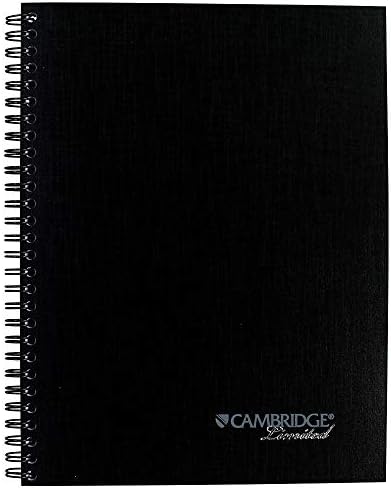 Cambridge 06122 Action Planner Side Bound Business Notebook, 7 1/2 x 9 1/2, Black, 80 Sheets