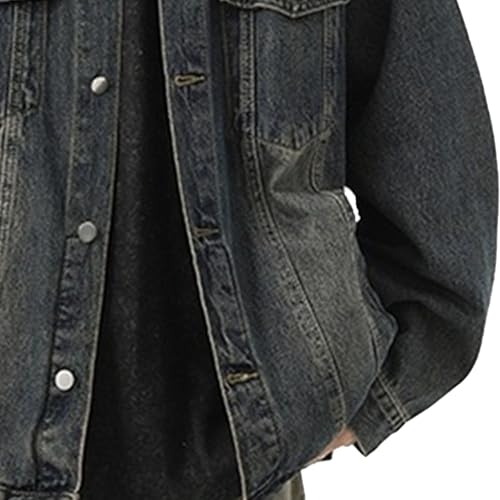 Chaqueta de mezclilla para hombre estilo vintage lavado miniatura 3