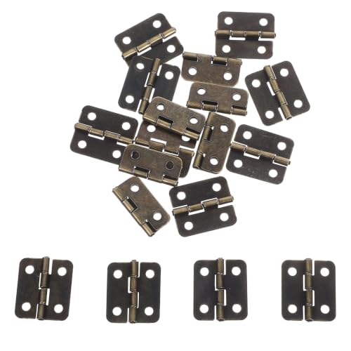 VILLCASE Bisagras Tornillos Incluidos de Resorte Automáticas de Acero Inoxidable Cierre Suave y Silencioso Marrón para Caja Joyero
